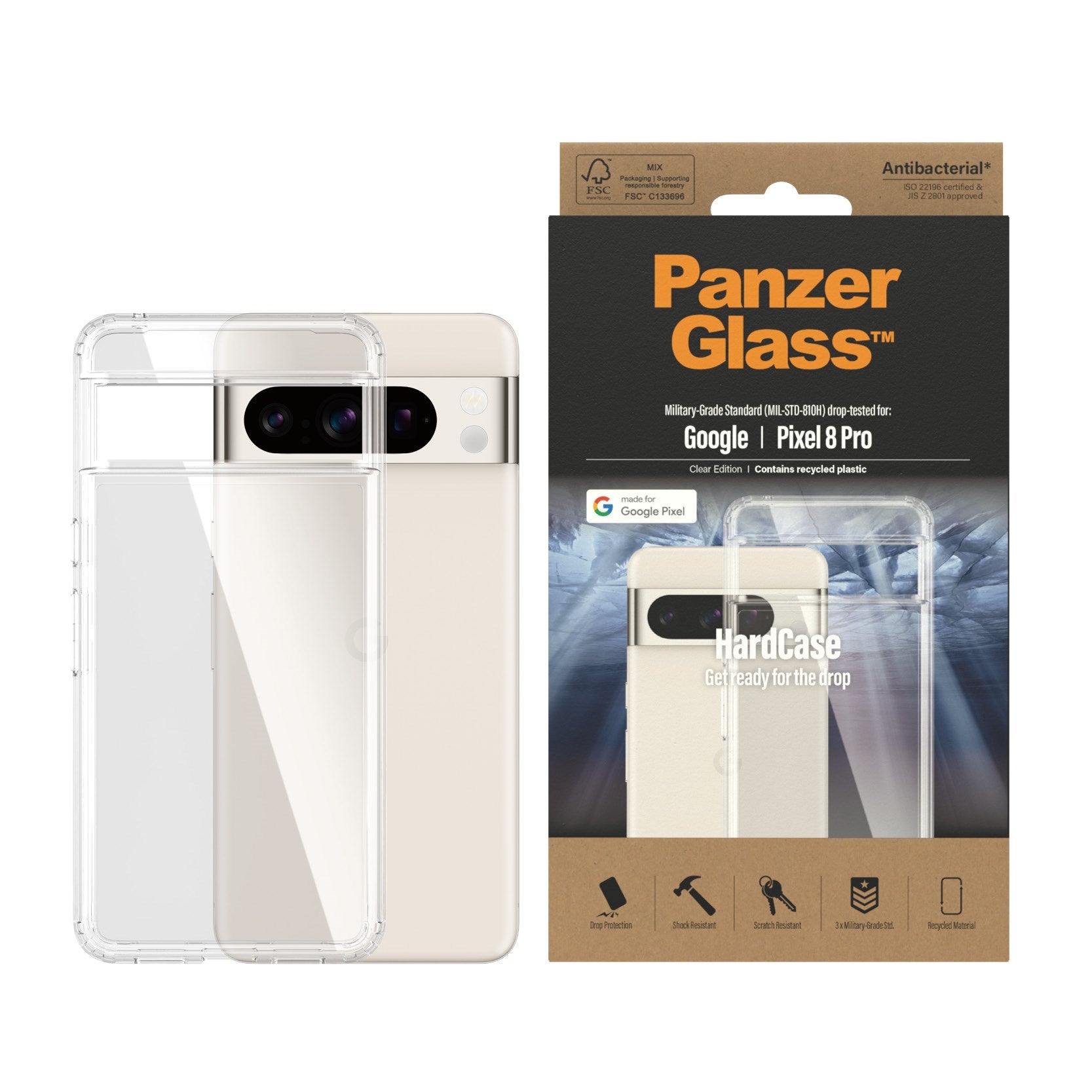 PanzerGlass® HardCase Transparent Google Pixel 8 Pro